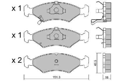 Комплект тормозных колодок AISIN BPKI-1904